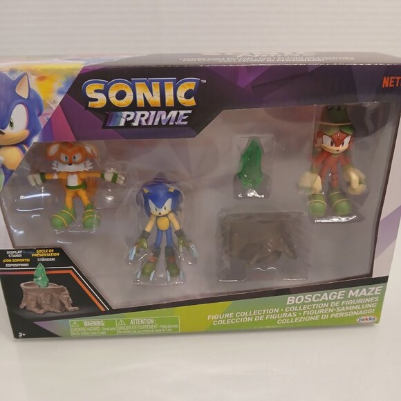 Sonic Prime Netflix Boscage Maze Tails Knuckles 2.5" Figures Jakks Pacific Sega - Picture 2 of 9